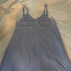 Light Blue Floral dress with Spaghetti Straps